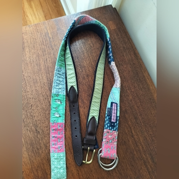 Vineyard Vines Green and Pink Belt Vibrant Accessories Size 26 / S main image 4